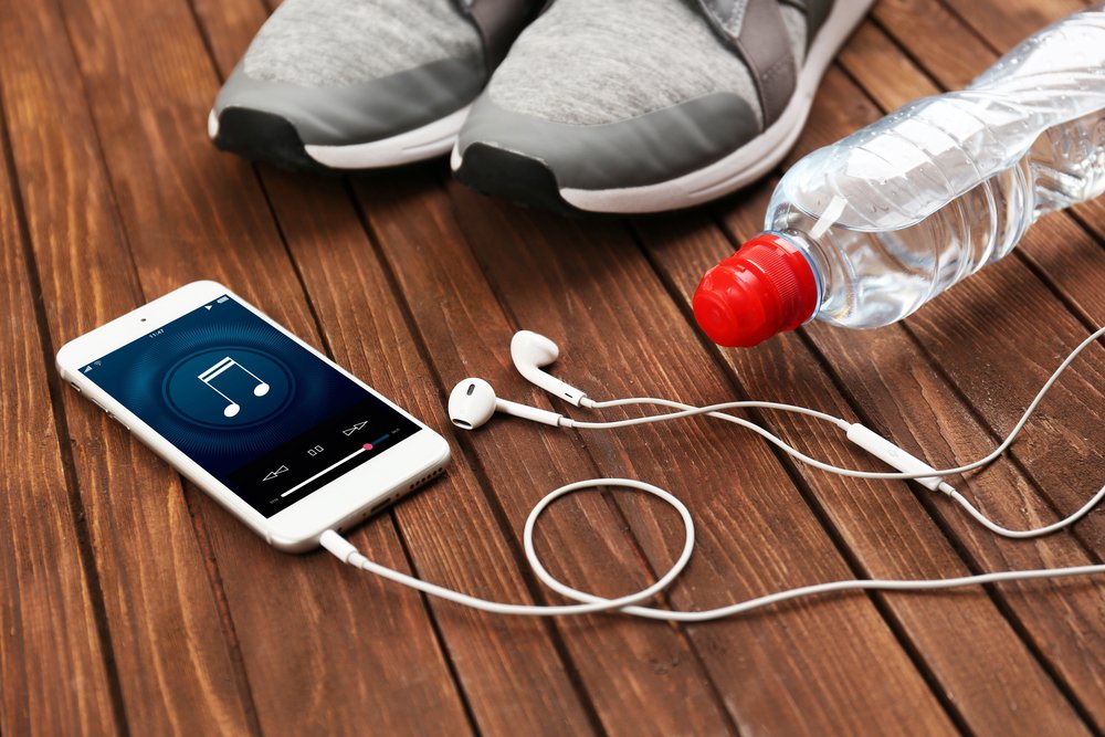 running with music