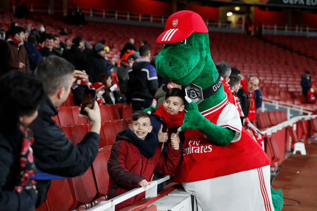 阿仙奴近日宣佈「解僱」吉祥物Gunnersaurus