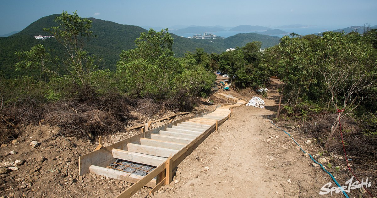 建造石屎山徑往往大費周章，對自然環境造成極大擾動（西貢大上托）